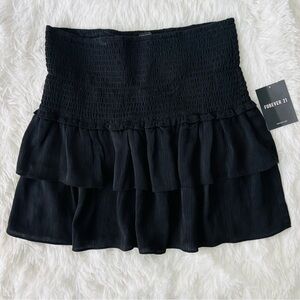 Forever 21 Black Bubble Mini Skirt